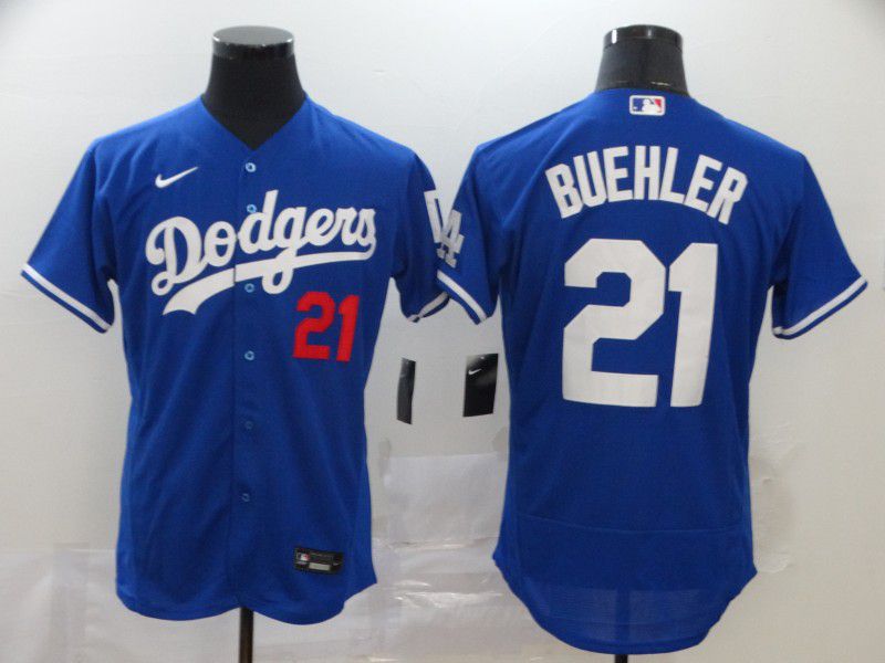 Men Los Angeles Dodgers #21 Buehler Blue Nike Elite MLB Jerseys->women mlb jersey->Women Jersey